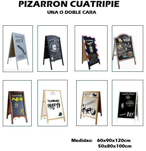 Pizarrón con soporte Cuatripie
